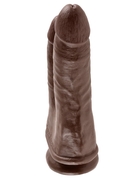 Коричневый анально-вагинальный фаллоимитатор Double Penetrator - 20,9 см. - фото, цены
