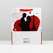 Подарочный пакет Романтичная пара Love - 32 х 26 см. - фото, цены