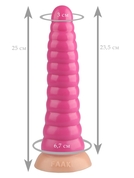 Розовая коническая анальная втулка - 25 см. - фото, цены