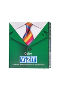 Цветные ароматизированные презервативы Vizit Color - 3 шт. - фото, цены