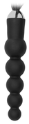 Черная плеть с рукоятью-елочкой Whip with Curved Silicone Dildo - 49,5 см. - фото, цены