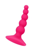 Розовая анальная втулка Шарики - 10 см. - фото, цены