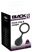 Черное силиконовое кольцо Cock ring weight с утяжелением - фото, цены