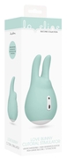 Зеленый клиторальный стимулятор Love Bunny с ушками - 9,5 см. - фото, цены