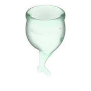 Набор зеленых менструальных чаш Feel secure Menstrual Cup - фото, цены