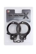 Чёрные наручники из листового металла Bondx Metal Cuffs Black - фото, цены