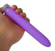 Фиолетовый классический вибромассажер Climax Smooth - 15,2 см. - фото, цены