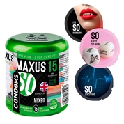 Презервативы Maxus Mixed - 15 шт. - фото, цены