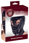 Маска на голову с отверстиями для глаз и рта Imitation Leather Mask - фото, цены