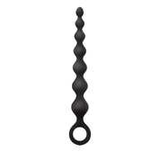Чёрная анальная цепочка Perles D Lux Long - 20,3 см. - фото, цены