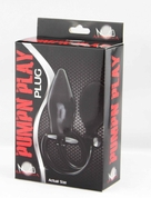 Черный анальный стимулятор с расширением Pumpn Play Plug - 12 см. - фото, цены