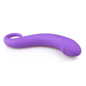 Фиолетовый анальный фаллоимитатор Curved Dong - 17,5 см. - фото, цены