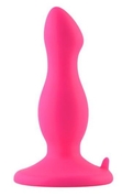 Розовая анальная втулка с присоской в основании Popo Pleasure - 10,5 см. - фото, цены