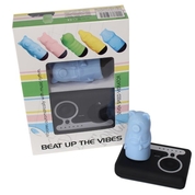 Голубой вибростимулятор Beat Up Vibes в форме поросёнка - фото, цены