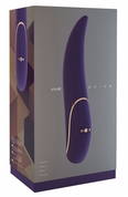 Фиолетовый вибратор Aviva с тонким кончиком - 19,8 см. - фото, цены
