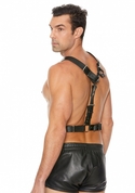 Черная мужская портупея Twisted Bit Black Leather Harness - фото, цены
