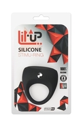 Чёрное эрекционное кольцо Lit-up Silicone Stimu Ring 7 - фото, цены