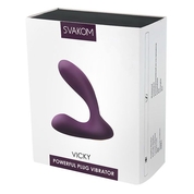 Фиолетовый стимулятор простаты с вибрацией Vicky Violet - фото, цены