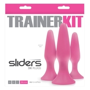 Набор из 3 розовых силиконовых анальных пробок Trainer Kit - фото, цены