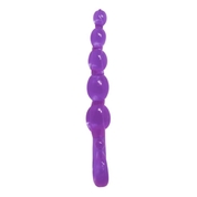 Фиолетовый анальный стимулятор-цепочка - 22 см. - фото, цены
