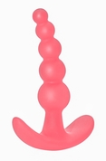 Розовая анальная пробка Bubbles Anal Plug - 11,5 см. - фото, цены