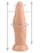 Телесная фигурная анальная втулка - 22,5 см. - фото, цены