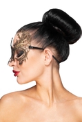 Золотистая карнавальная маска Селена - фото, цены