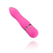 Розовый мини-вибратор Diamond Smooth Vibrator - 11,4 см. - фото, цены