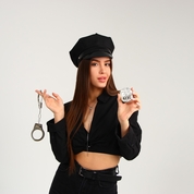 Эротический набор «Секс-полиция»: шапка, наручники, значок - фото, цены