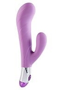 Фиолетовый вибратор Lovely Vibes G-spot Twin - 20 см. - фото, цены