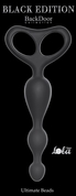 Чёрная анальная цепочка Ultimate Beads - 17 см. - фото, цены