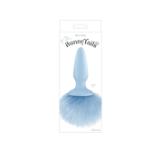 Голубая анальная пробка с голубым хвостиком Bunny Tails Blue - фото, цены