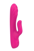 Ярко-розовый вибратор-кролик Flexible G-spot Vibe - 21 см. - фото, цены