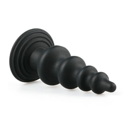 Чёрная фигурная анальная ёлочка Beaded Cone - 13,5 см. - фото, цены
