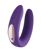Фиолетовый вибратор для пар Satisfyer Double Plus Remote с пультом ду - фото, цены