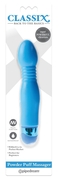 Голубой гибкий вибромассажер Powder Puff Massager - 17,1 см. - фото, цены