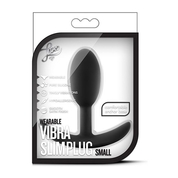Черная анальная пробка Wearable Vibra Slim Plug Small - 8,9 см. - фото, цены