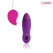 Розовый вибромассажер Cosmo с пультом управления вибрацией - фото, цены