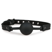 Черный кляп-шар Easytoys Ball Gag With Silicone Ball - фото, цены