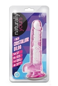 Розовый фаллоимитатор 7 Inch Crystalline Dildo - 17,7 см. - фото, цены