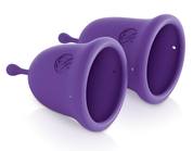 Набор из 2 фиолетовых менструальных чаш Intimate Care Menstrual Cups - фото, цены