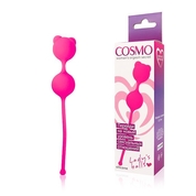 Розовые силиконовые вагинальные шарики на связке с хвостиком - фото, цены