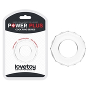 Прозрачное эрекционное кольцо с гранями Power Plus Cockring - фото, цены