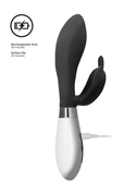 Черный вибратор-кролик Alexios - 21 см. - фото, цены