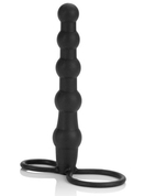 Насадка на пенис для двойного проникновения Silicone Beaded Double Rider - 14 см. - фото, цены