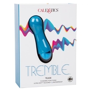 Голубой мини-вибратор Tremble Tease - 12 см. - фото, цены
