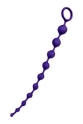 Фиолетовая силиконовая анальная цепочка Grape - 35 см. - фото, цены