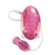 Розовая вибропулька с пультом-кристаллом и светодиодами Lighted Shimmers Led Bliss Teasers - фото, цены