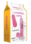 Розовый вибратор на присоске Loverboy Larry - 14 см. - фото, цены