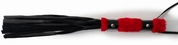 Многохвостовый черный флогер с красной ручкой - 44 см. - фото, цены